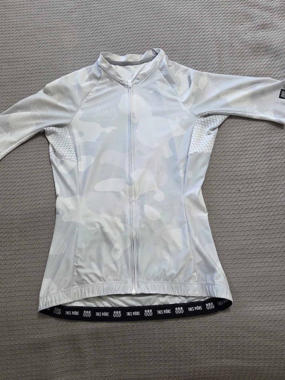 White Camo Cycling Jersey Tres Pinas